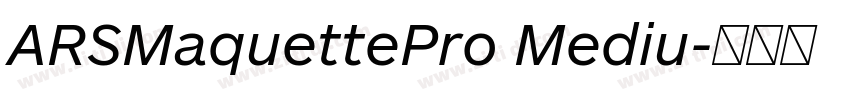 ARSMaquettePro Mediu字体转换